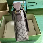GUCCI Ophidia中米棕帆布郵差包-761741：圖片 5