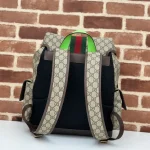 GUCCI Ophidia中號米棕帆布後揹包-598140：圖片 4