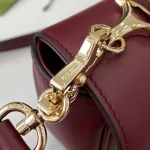 GUCCI Horsebit 1955小號紅米手提包-815206：圖片 7