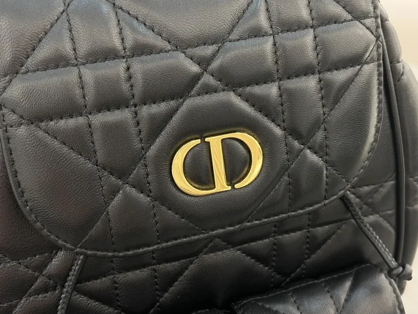 Dior Caro 黑色羊皮背包中號MM-M6301：圖片 7