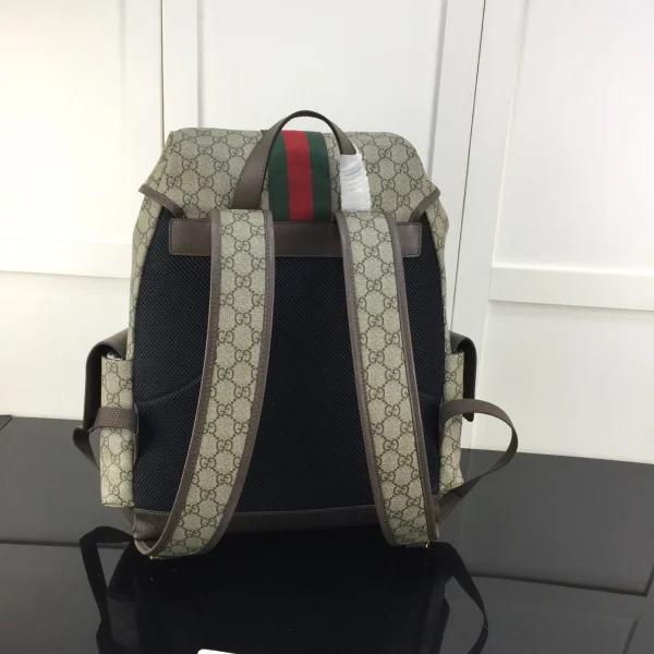 GUCCI Ophidia中號米棕皮革背包-598140：圖片 4