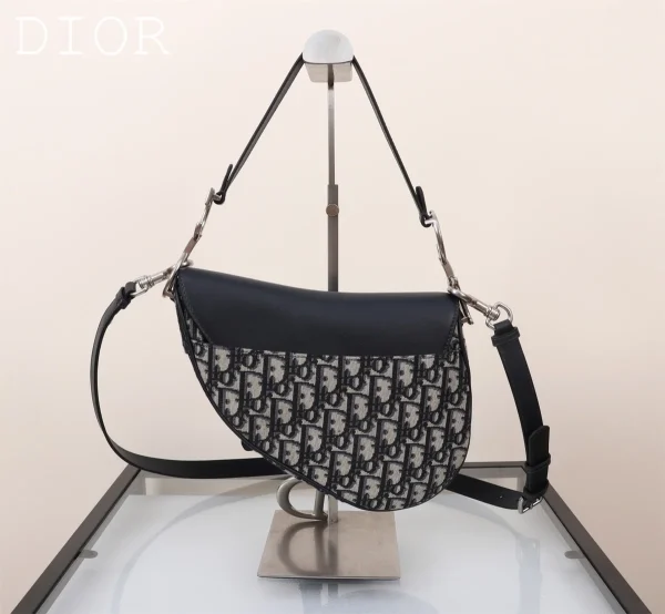 Dior Saddle 藍色單肩包中號MM-M0455：圖片 4