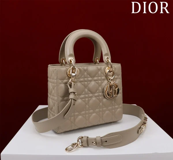 Dior Lady 沙色羊皮斜挎包小號PM-M0538：圖片 2