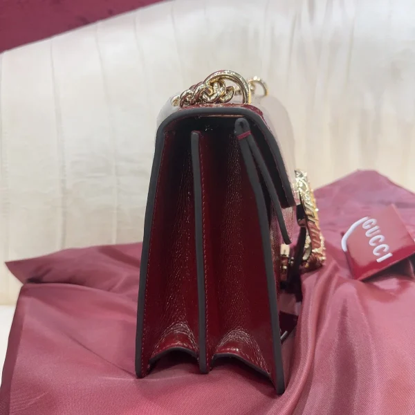 GUCCI Dionysus小號淺灰漆皮肩揹包-795005：圖片 7