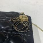 Dior Lady mini 黑色斜挎包mini-M0505：圖片 7