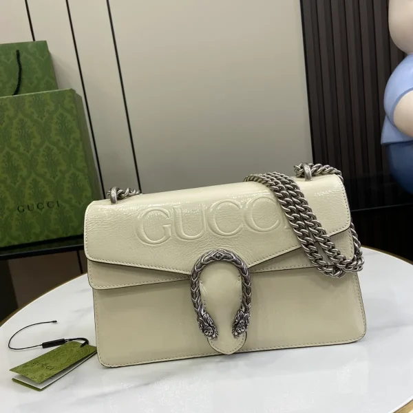 GUCCI Dionysus小號黑色漆皮肩揹包-795005：圖片 2