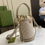 GUCCI Ophidia米棕皮革水桶包-760199：圖片 3