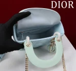 Dior Lady mini 淺藍羊皮斜挎包mini-M0505：圖片 6