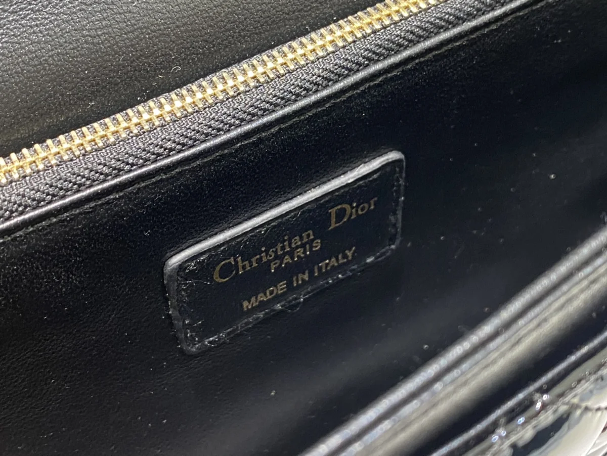 Dior Top 黑色漆皮斜挎包小號PM-M0997 10 Dior Top 黑色漆皮斜挎包小號PM-M0997