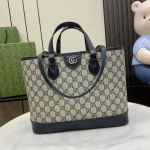 GUCCI Ophidia中號黑色皮革斜挎包-765043：圖片 2