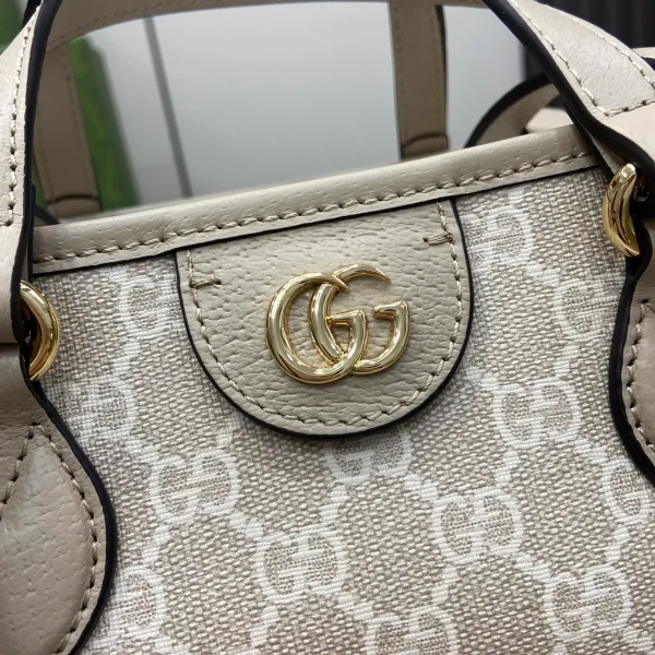 GUCCI Ophidia米棕帆布托特包-765043：圖片 6