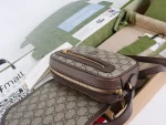 GUCCI Ophidia迷你藍米帆布斜背包-772239：圖片 8