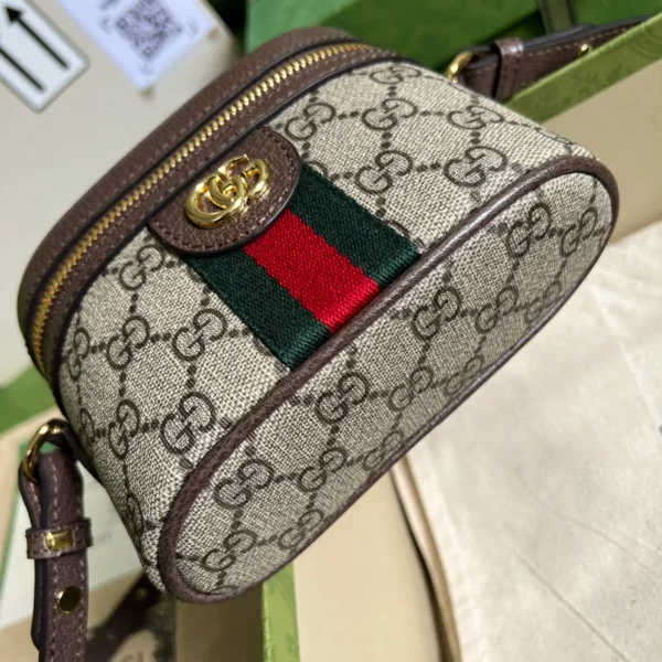 GUCCI Ophidia米棕皮革手挽包-699532：圖片 4