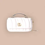 GUCCI GG Milano迷你粉紅皮革手挽包-806017