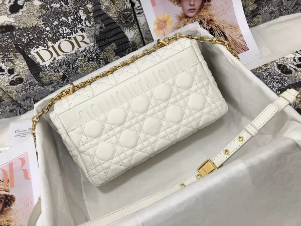 Dior Caro 象牙色小牛皮斜挎包中號MM-M9242：圖片 3