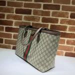 GUCCI Ophidia中號藍米帆布托特包-631685：圖片 3