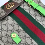 GUCCI Ophidia中號米棕帆布後揹包-598140：圖片 8