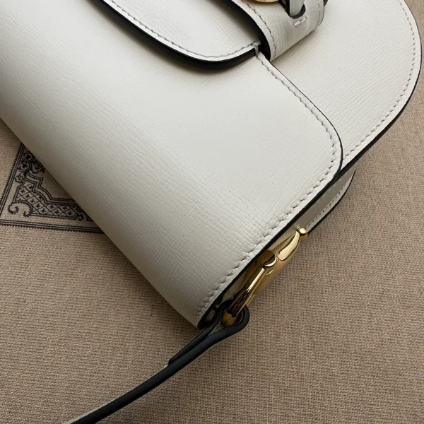 GUCCI Horsebit 1955迷你黑色皮革肩揹包-760191：圖片 7