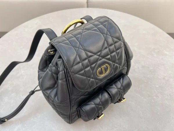 Dior Caro 黑色羊皮背包中號MM-M6301：圖片 4