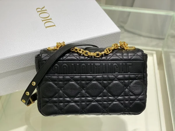 Dior Caro 黑色小牛皮斜挎包小號PM-M9241：圖片 6
