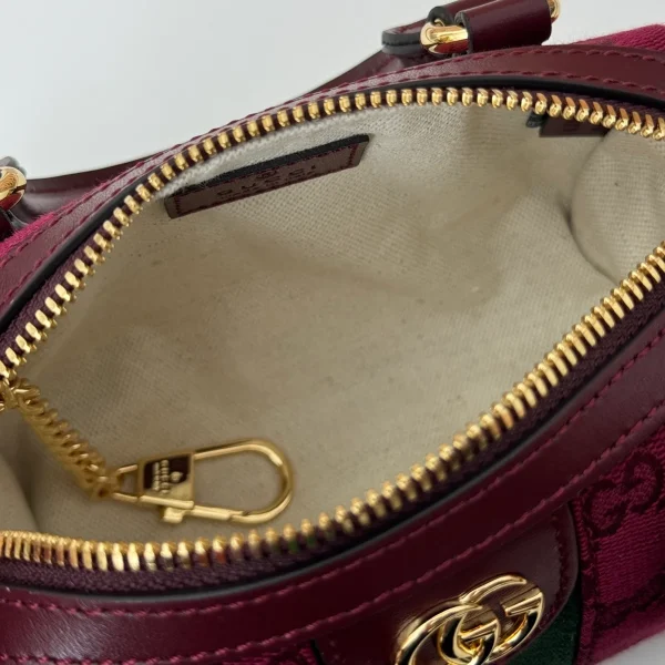GUCCI Ophidia迷你米棕帆布斜背包-781490：圖片 10