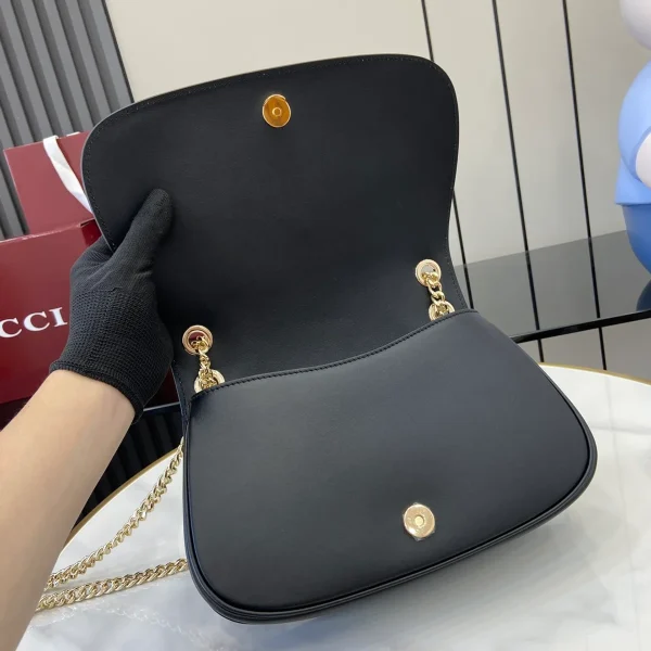 GUCCI Gucci Blondie小號黑色皮革斜揹包-815715：圖片 9