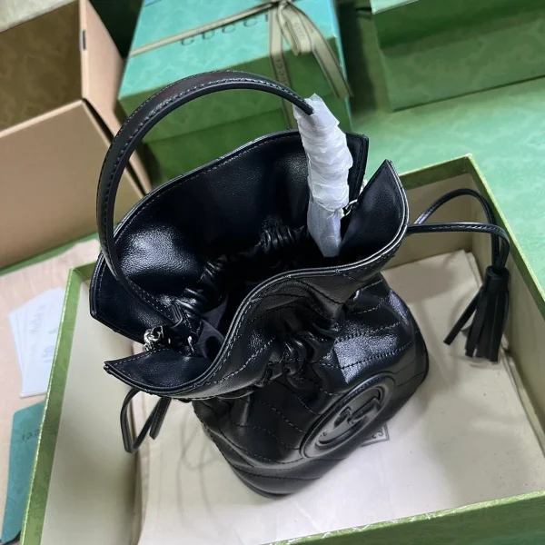 GUCCI Gucci Blondie迷你金色金屬水桶包-760313：圖片 7