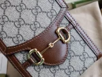 GUCCI 馬銜扣1955米棕皮革斜背包-625615：圖片 5