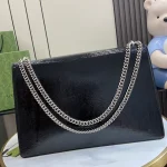 GUCCI Dionysus大號黑色漆皮肩揹包-795003：圖片 4