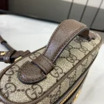 GUCCI Ophidia超迷你米白帆布斜揹包-816357：圖片 7
