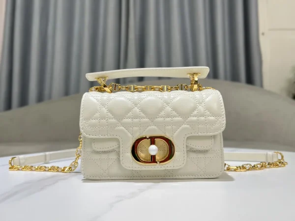 Dior Jolie mini 奶白小牛皮斜背包-M9272：圖片 3