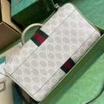 GUCCI GG Supreme小號米棕帆布手提包-772061：圖片 4