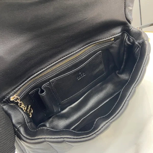 GUCCI GG Milano小號黑色皮革斜背包-806016：圖片 9
