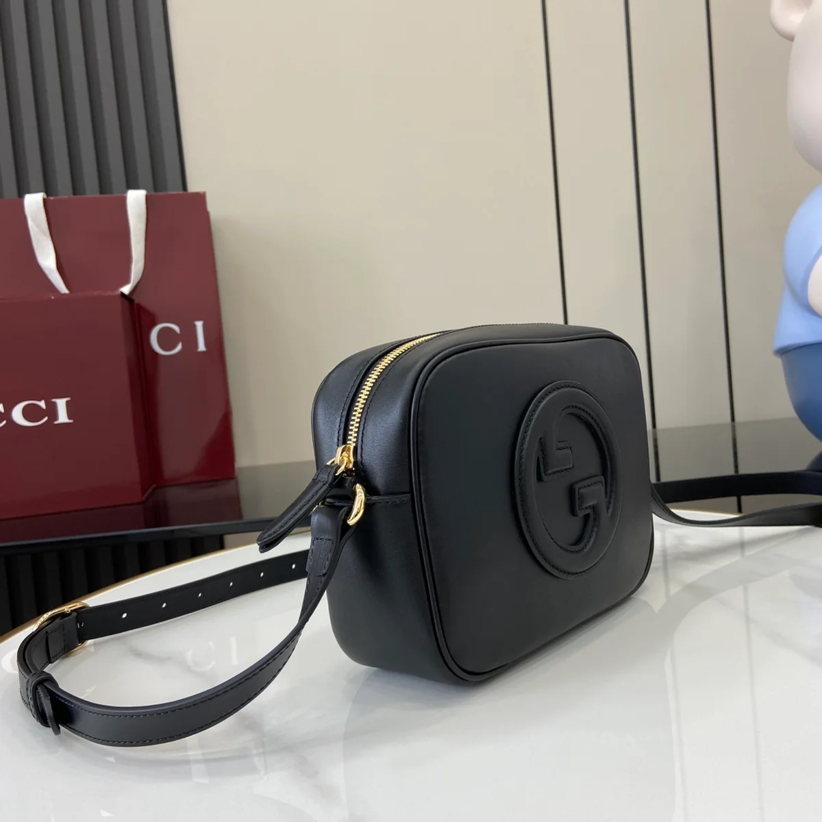 GUCCI Blondie迷你米棕帆布斜揹包-820429 2 GUCCI Blondie迷你米棕帆布斜揹包-820429
