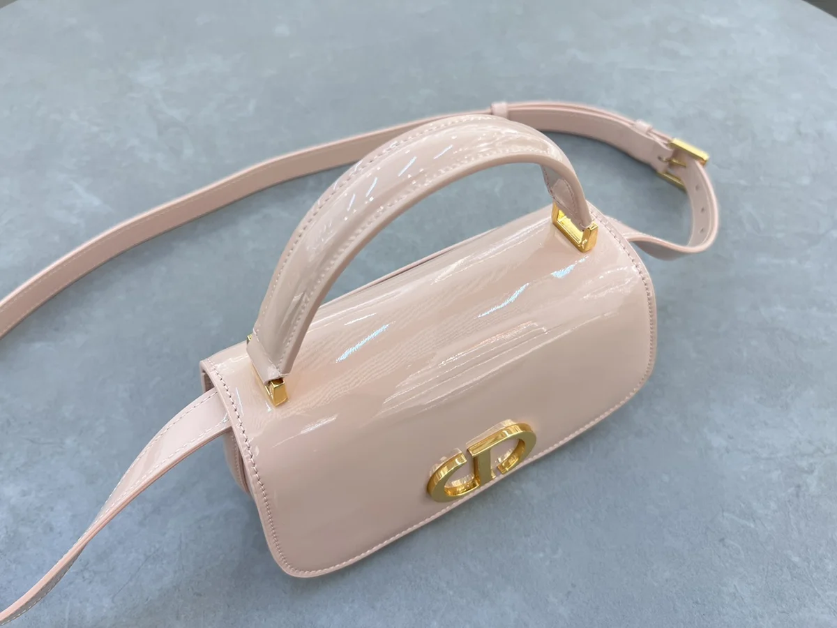 Dior 30 Montaigne 粉色小牛皮斜挎包小號PM-M9370 6 Dior 30 Montaigne 粉色小牛皮斜挎包小號PM-M9370