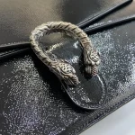 GUCCI Dionysus大號黑色漆皮肩揹包-795003：圖片 6