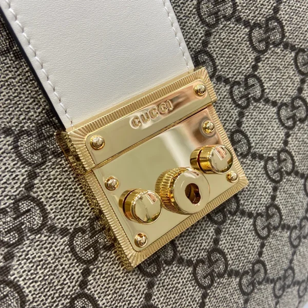 GUCCI GG Supreme中號米棕皮革斜揹包-795113：圖片 6