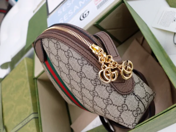 GUCCI Gucci Love Parade小號米白帆布斜揹包-499621：圖片 7