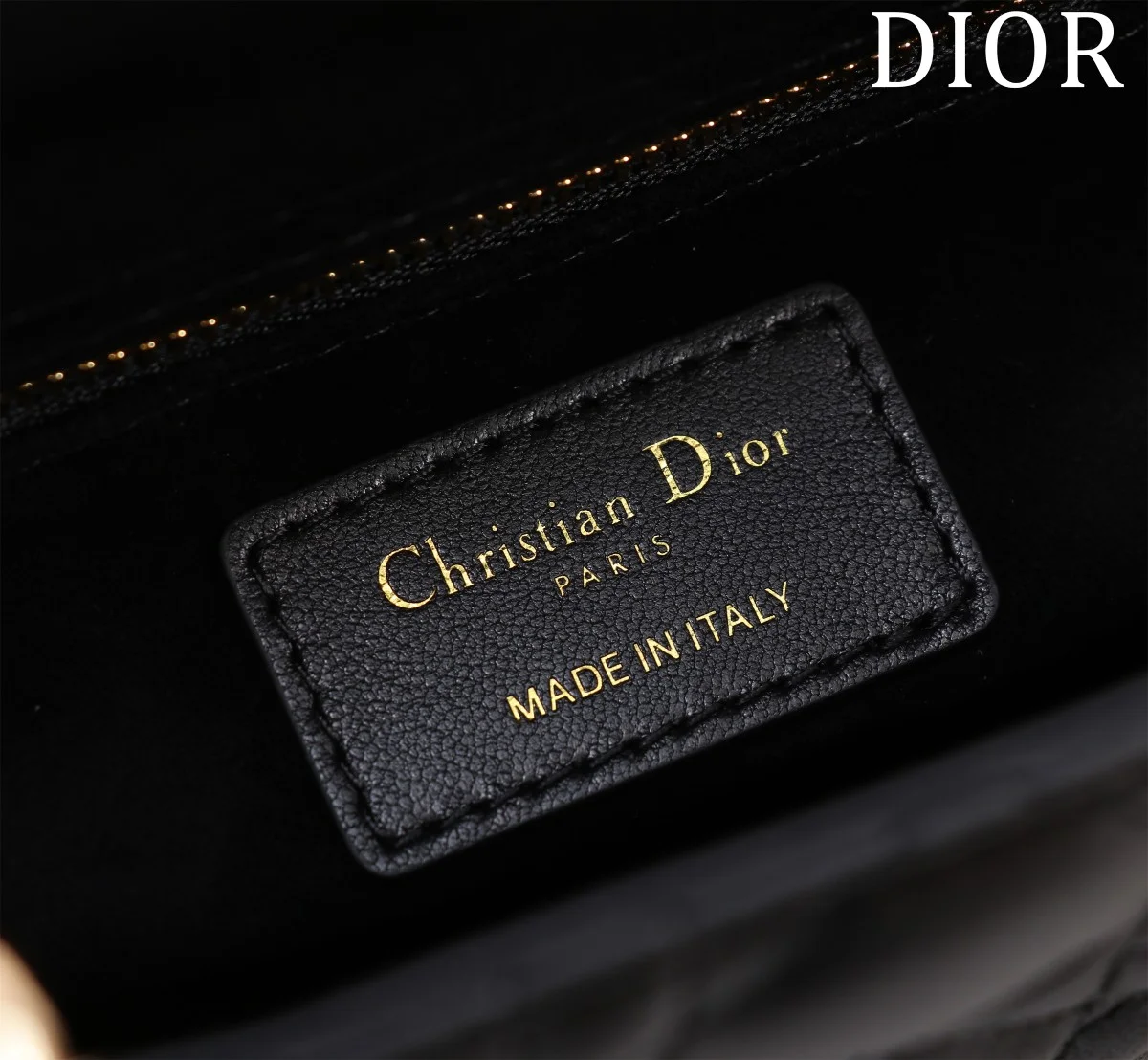 Dior Lady 黑色羊皮斜挎包小號PM-M0538 10 Dior Lady 黑色羊皮斜挎包小號PM-M0538