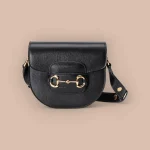 GUCCI Horsebit 1955米棕帆布肩揹包-760191
