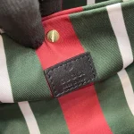GUCCI GG Emblem迷你米棕皮革水桶包-815118：圖片 10