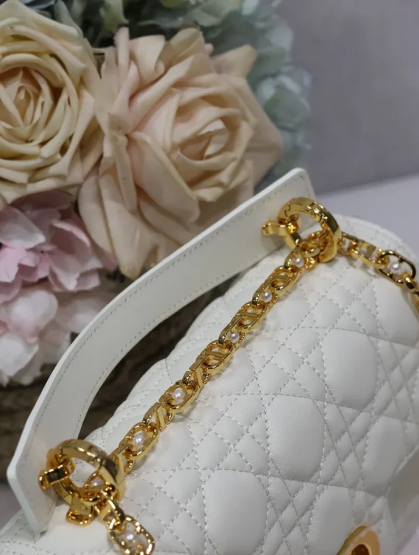 Dior Jolie 奶白小牛皮單肩包小號PM-M9271：圖片 5