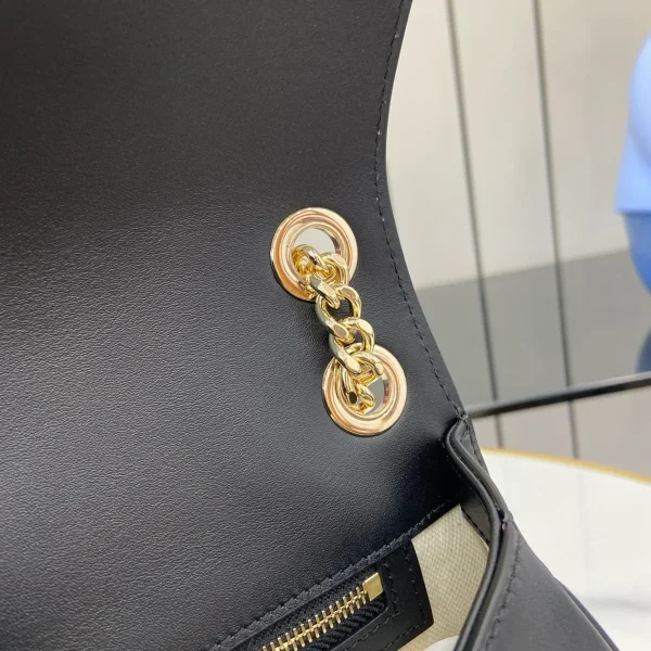 GUCCI Gucci Blondie小號黑色皮革斜揹包-815715：圖片 12