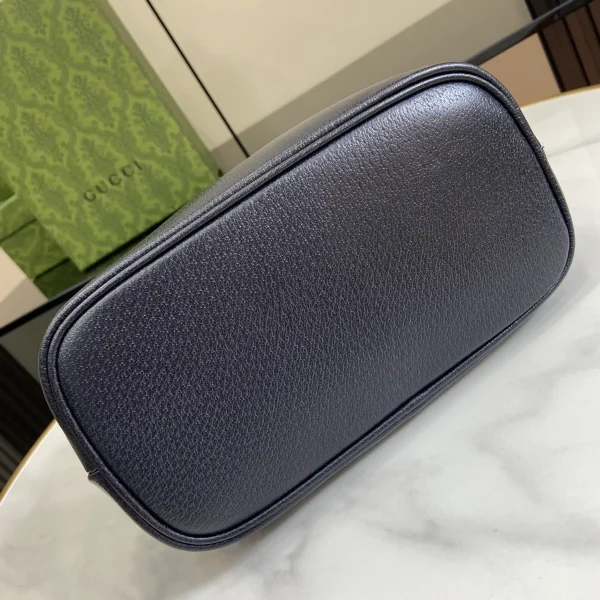 GUCCI Ophidia小號藍米帆布水桶包-781402：圖片 5