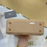 Dior Lady 迷你 粉色羊皮斜挎包mini-M0505：圖片 5