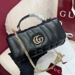 GUCCI GG Milano迷你紅色皮革手挽包-806017：圖片 3