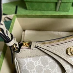 GUCCI Ophidia小號米棕帆布斜揹包-735145：圖片 7