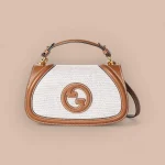 GUCCI Blondie小號棕色皮革斜背包-815714