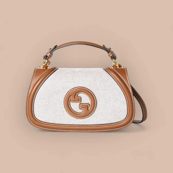 GUCCI Blondie小號棕色皮革斜背包-815714