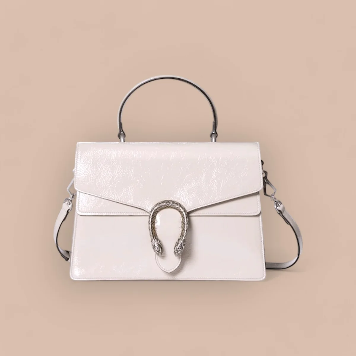 GUCCI Dionysus中號灰漆皮手提包-795007 1 GUCCI Dionysus中號灰漆皮手提包-795007